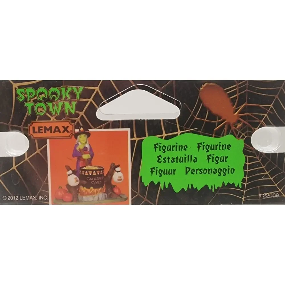 CAULDRON CORN LEMAX SPOOKY TOWN Village Halloween WITCH Figurine RARE 2012 NIP